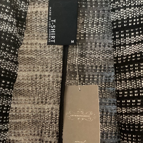 Black & white textured Anthropologie vest with black trim. Size M. New with tag. - Picture 5 of 5